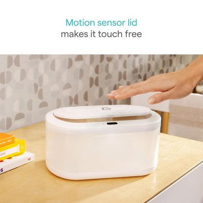 Touch Free Baby Wipe Warmer with Nightlight & Motion Sensor, White
