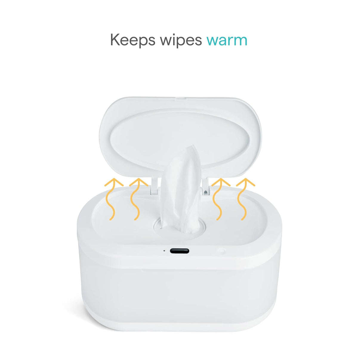 Touch Free Baby Wipe Warmer with Nightlight & Motion Sensor, White