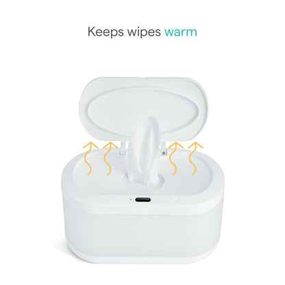 Touch Free Baby Wipe Warmer with Nightlight & Motion Sensor, White