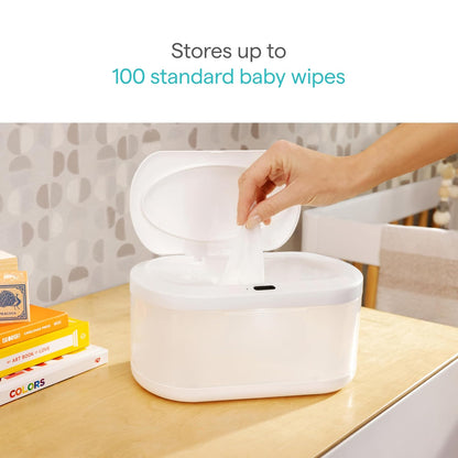 Touch Free Baby Wipe Warmer with Nightlight & Motion Sensor, White