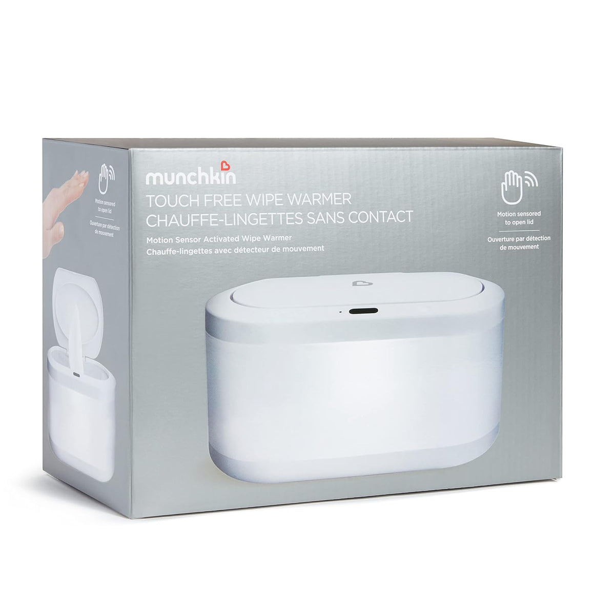 Touch Free Baby Wipe Warmer with Nightlight & Motion Sensor, White