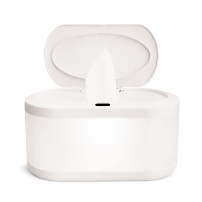 Touch Free Baby Wipe Warmer with Nightlight & Motion Sensor, White