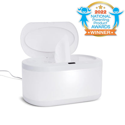 Touch Free Baby Wipe Warmer with Nightlight & Motion Sensor, White