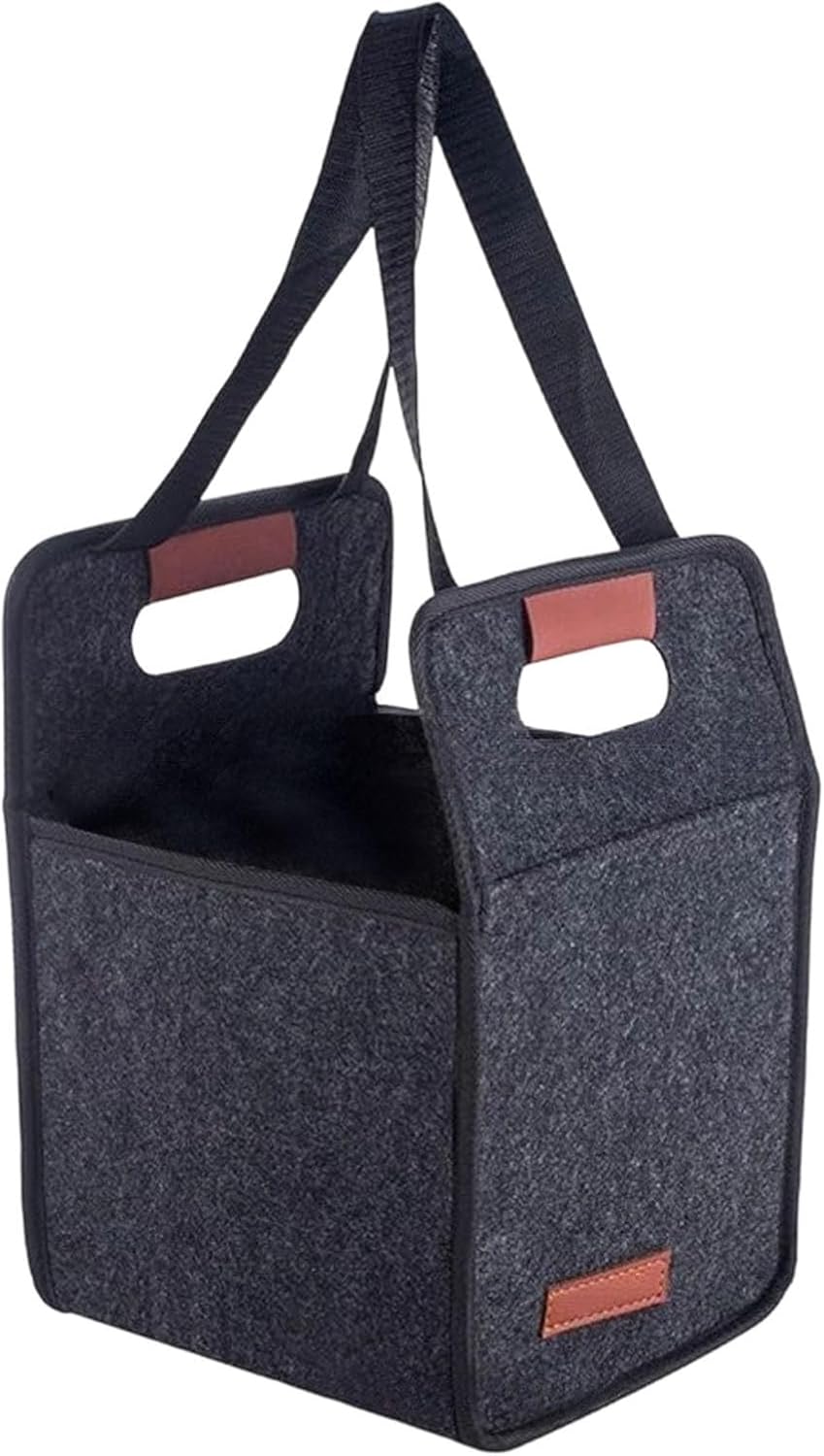 Foldable Drink Carrier Tote Bag with Leak Resistant Compartments, Multi Cup Beverage Organizer with Handle, Insulated Divider for Coffee, Takeout, Car Travel, Picnic, Grocery Transport (2 Cups)