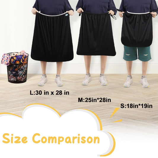 2 Pack Reusable Diaper Pail Liner for Cloth Diaper,Rubbish Bag,Laundry,Fits for 13.3 Gallon Trash Can and Diaper Pails,Kitchen Garbage Cans Black +Gray PL-B2629