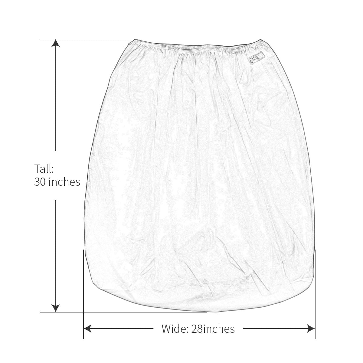 2 Pack Reusable Diaper Pail Liner for Cloth Diaper,Rubbish Bag,Laundry,Fits for 13.3 Gallon Trash Can and Diaper Pails,Kitchen Garbage Cans Black +Gray PL-B2629