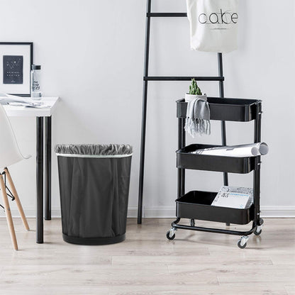 2 Pack Reusable Diaper Pail Liner for Cloth Diaper,Rubbish Bag,Laundry,Fits for 13.3 Gallon Trash Can and Diaper Pails,Kitchen Garbage Cans Black +Gray PL-B2629