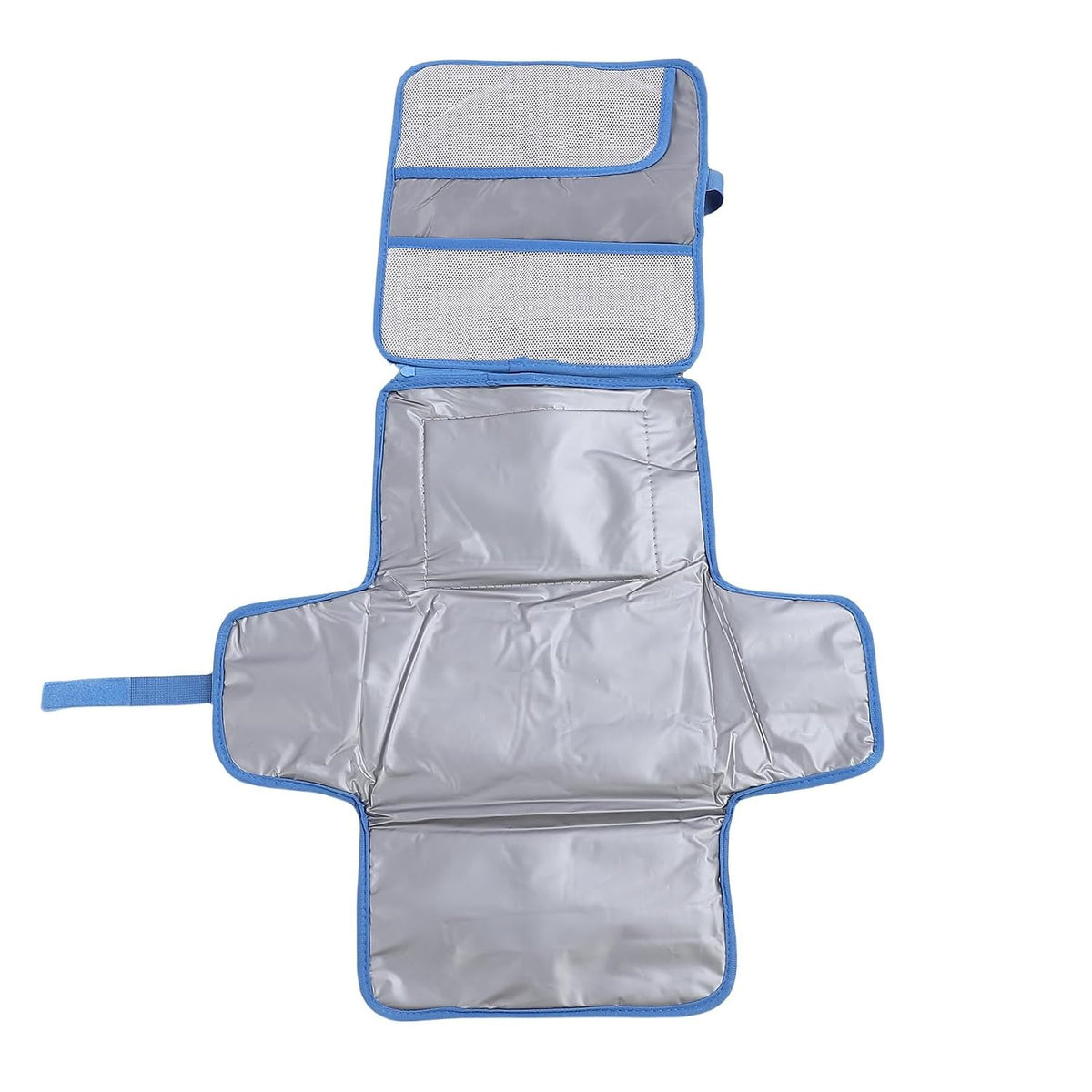 Portable Newborn Diaper Changing Mat Water Proof Baby Changer Pad for Travel, Oxford Cloth, 34.1 X 21.3 Wet Wipe Holder, Outdoor Outings (Grey)