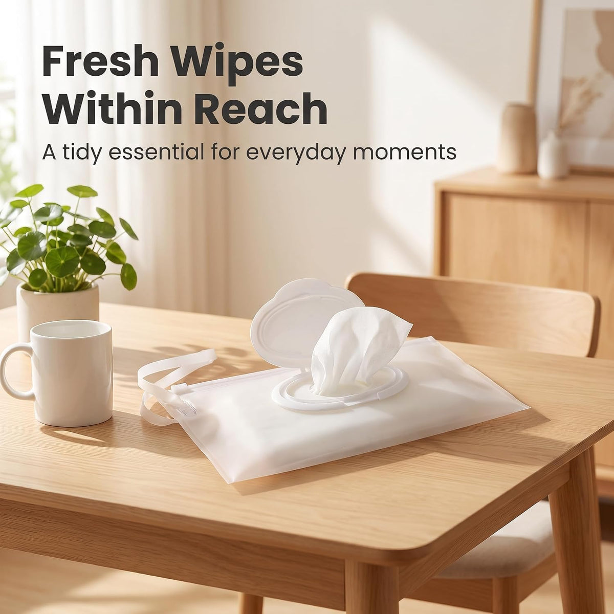 2Pcs Baby Wipe Case Travel Holder Keeps Wipes Moist Set of Wet Diaper Wipes Holders Cases Portable Travel On The Go Refillable Dispenser Container Waterproof Wipe Container with Sealed Diapering