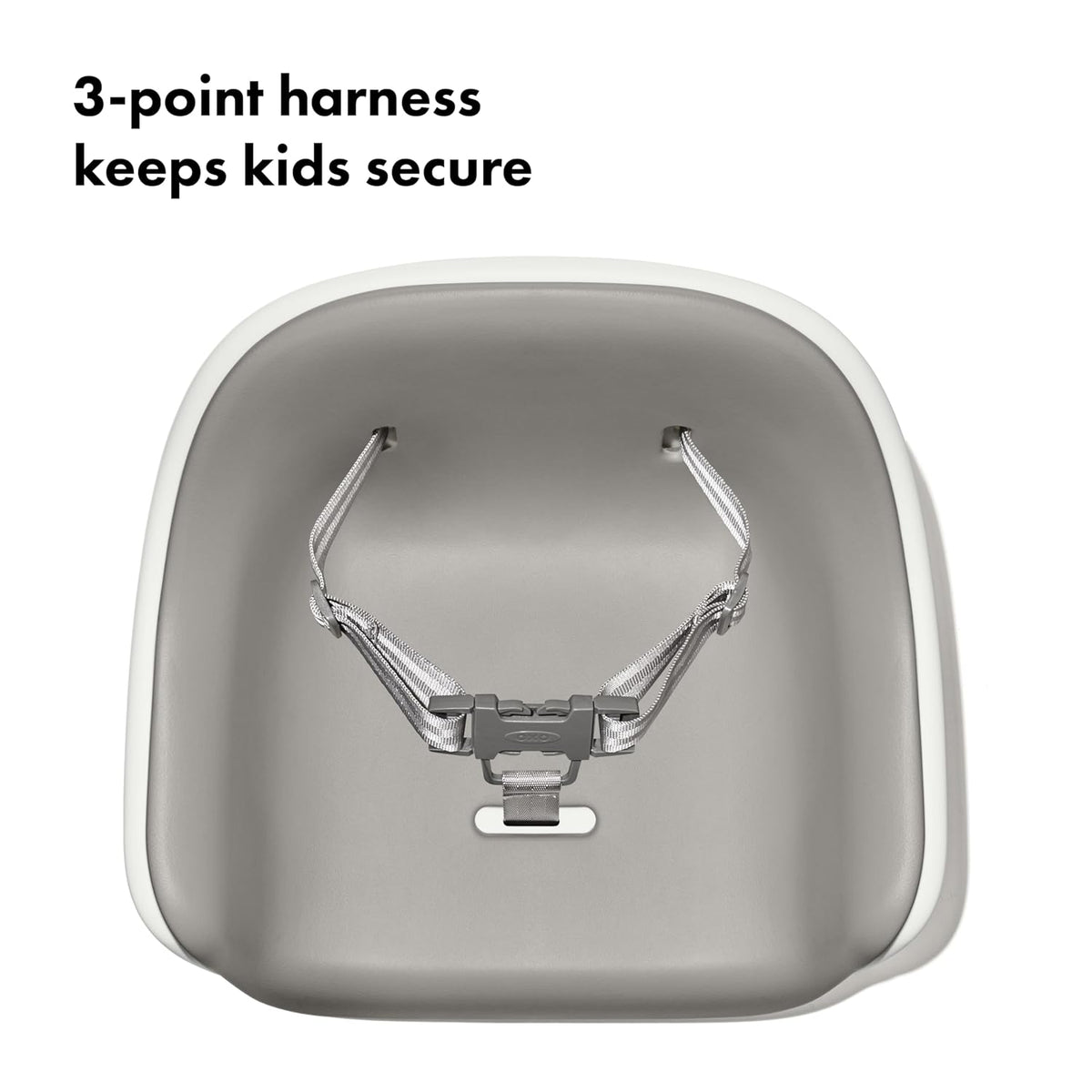 Nest Toddler Booster Seat for Kitchen with Removable Cushion, Gray