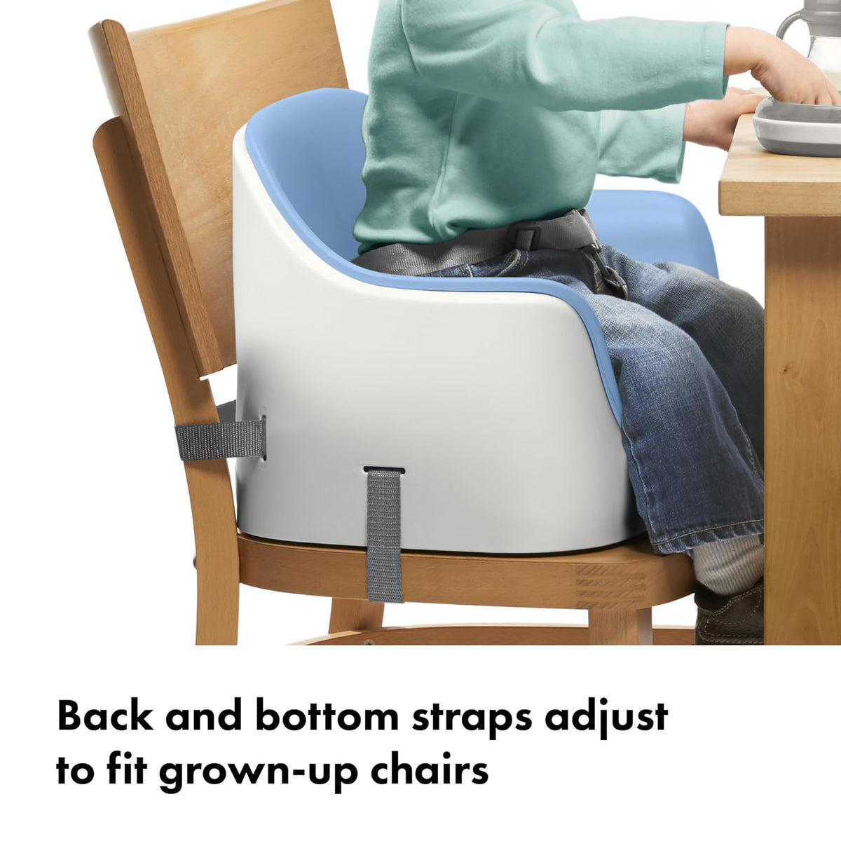 Nest Toddler Booster Seat for Kitchen with Removable Cushion, Gray