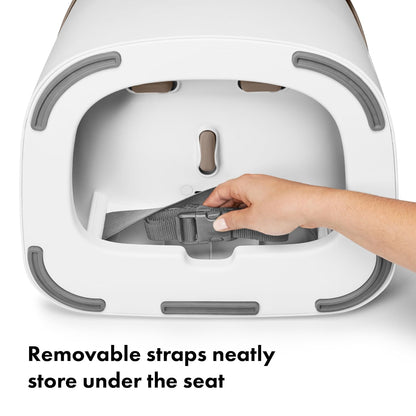 Nest Toddler Booster Seat for Kitchen with Removable Cushion, Gray