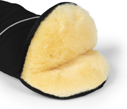 Baby Sheepskin Hand Warmer - GLOVY Luxe Gloves are The Ideal Baby Carriage muff Made of Medical Fur, Warm Universal and Water-Repellent Hand muff