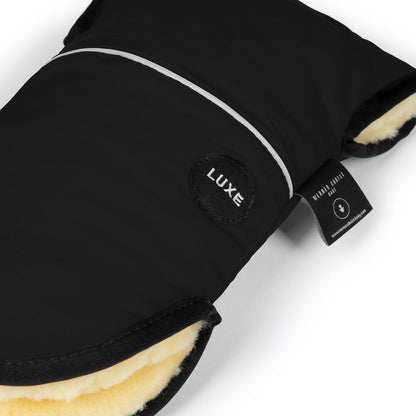 Baby Sheepskin Hand Warmer - GLOVY Luxe Gloves are The Ideal Baby Carriage muff Made of Medical Fur, Warm Universal and Water-Repellent Hand muff