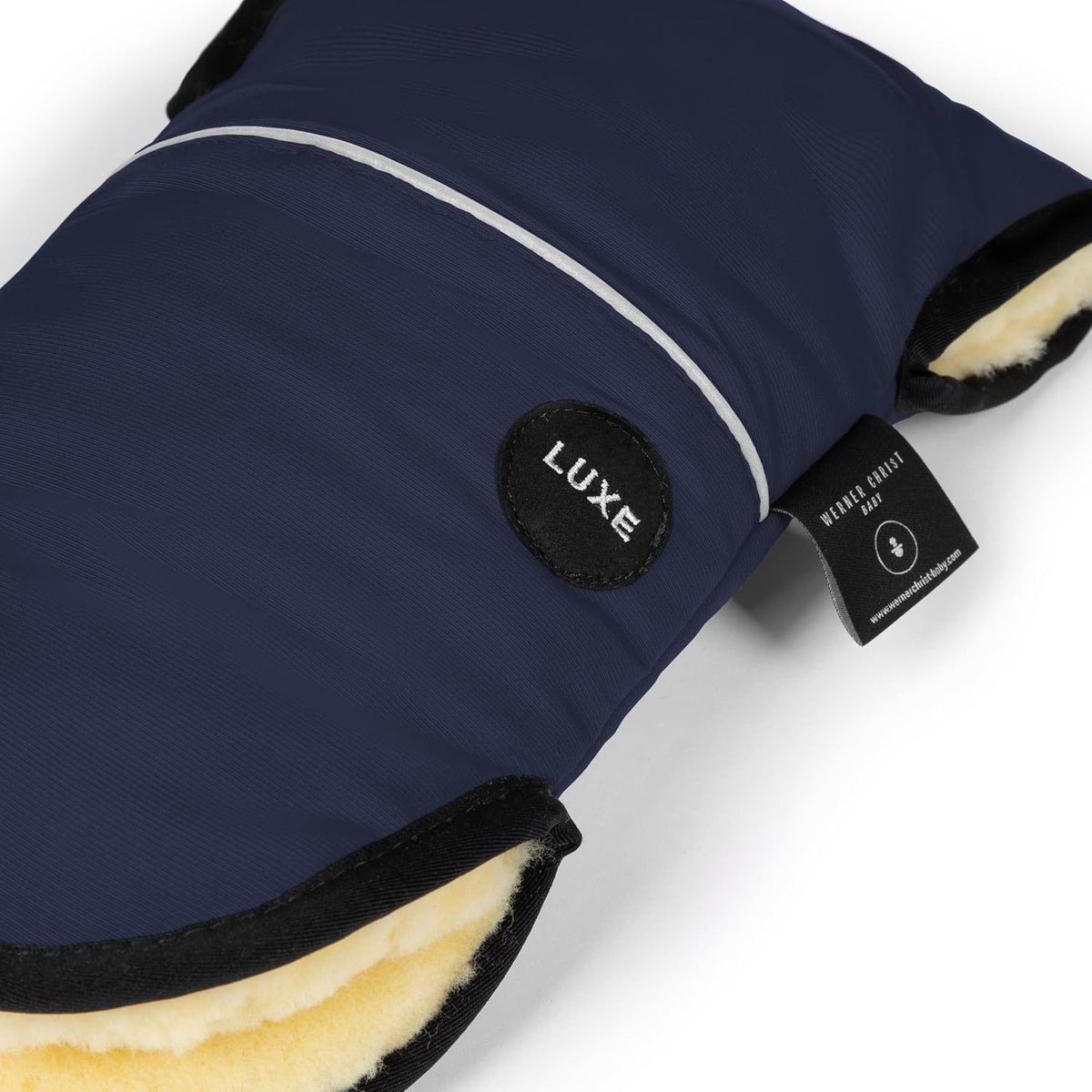 Baby Sheepskin Hand Warmer - GLOVY Luxe Gloves are The Ideal Baby Carriage muff Made of Medical Fur, Warm Universal and Water-Repellent Hand muff