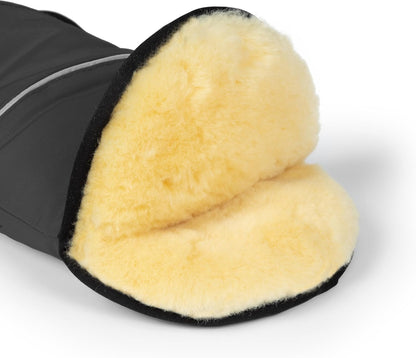 Baby Sheepskin Hand Warmer - GLOVY Luxe Gloves are The Ideal Baby Carriage muff Made of Medical Fur, Warm Universal and Water-Repellent Hand muff