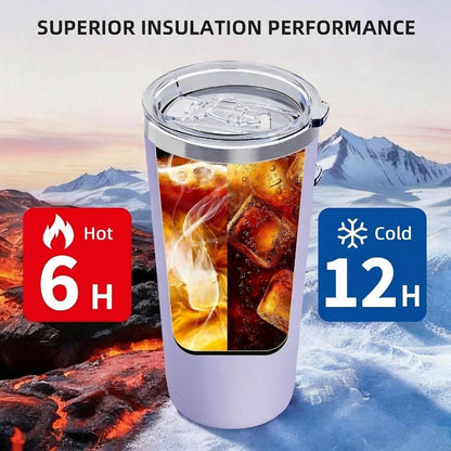 20oz Travel Coffee Tumbler, 18/8 Stainless Steel Cup 1 Pack Mint Green | Double Wall Vacuum Retains Hot and Cold Drinks. Car Cup Holder Friendly Design Includes Straw, Brush and Silicone Base Pad.