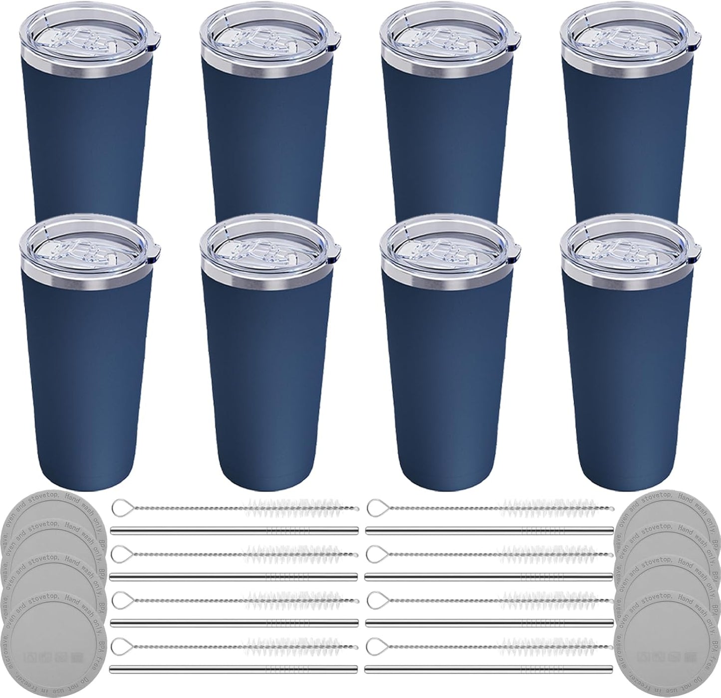 20oz Travel Coffee Tumbler, 18/8 Stainless Steel Cup 1 Pack Mint Green | Double Wall Vacuum Retains Hot and Cold Drinks. Car Cup Holder Friendly Design Includes Straw, Brush and Silicone Base Pad.