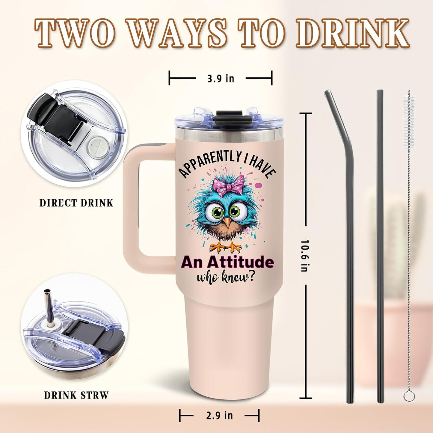 Funny Skull Tumbler 40oz, Insulated Funny Witchy Gifts for Women | Audacity Cup, Skeleton Unicorn Tumbler Leakproof, Gothic Skeleton Water Bottle, Aesthetic Gifts for Tarot Lovers, 1 Pack
