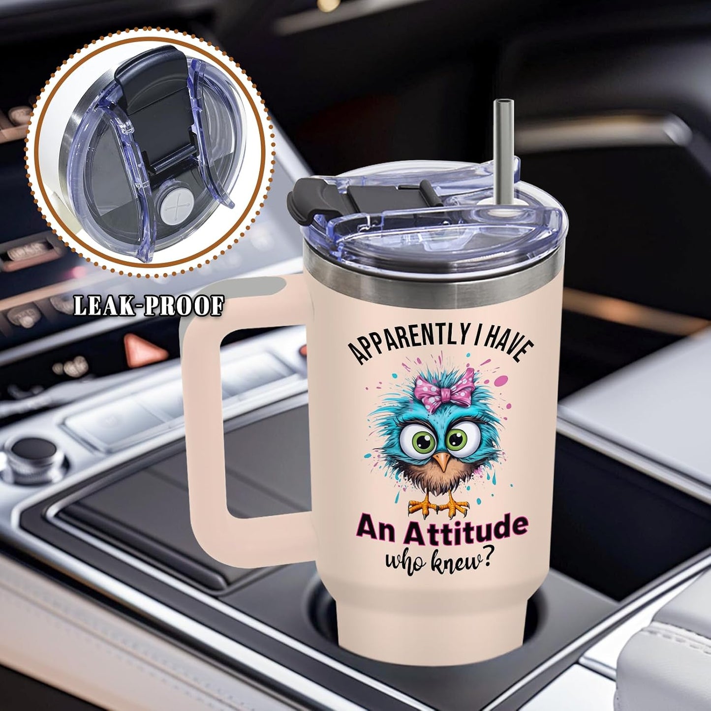 Funny Skull Tumbler 40oz, Insulated Funny Witchy Gifts for Women | Audacity Cup, Skeleton Unicorn Tumbler Leakproof, Gothic Skeleton Water Bottle, Aesthetic Gifts for Tarot Lovers, 1 Pack