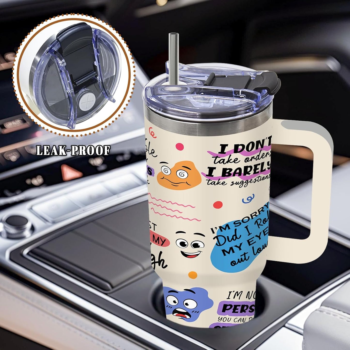 Funny Skull Tumbler 40oz, Insulated Funny Witchy Gifts for Women | Audacity Cup, Skeleton Unicorn Tumbler Leakproof, Gothic Skeleton Water Bottle, Aesthetic Gifts for Tarot Lovers, 1 Pack