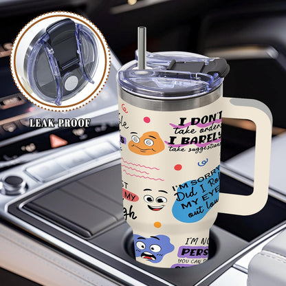 Funny Skull Tumbler 40oz, Insulated Funny Witchy Gifts for Women | Audacity Cup, Skeleton Unicorn Tumbler Leakproof, Gothic Skeleton Water Bottle, Aesthetic Gifts for Tarot Lovers, 1 Pack