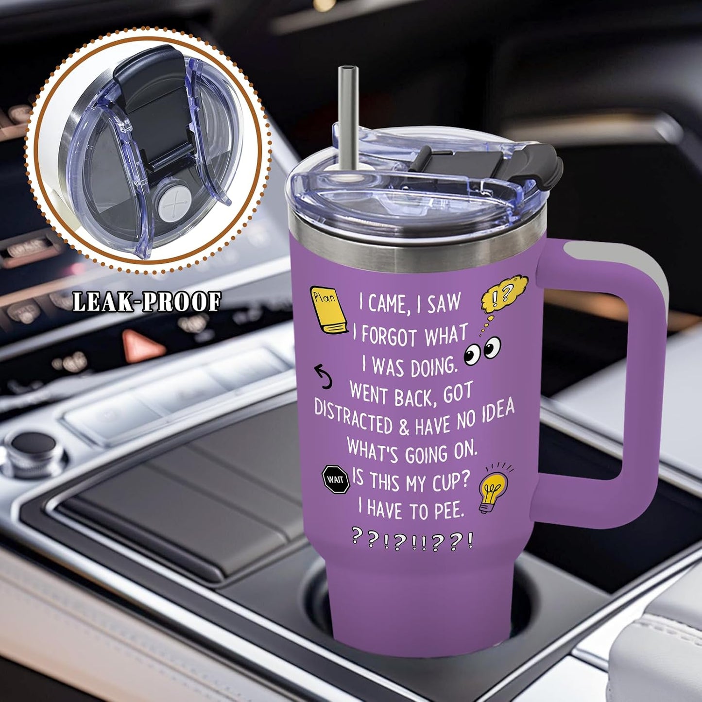 Funny Skull Tumbler 40oz, Insulated Funny Witchy Gifts for Women | Audacity Cup, Skeleton Unicorn Tumbler Leakproof, Gothic Skeleton Water Bottle, Aesthetic Gifts for Tarot Lovers, 1 Pack