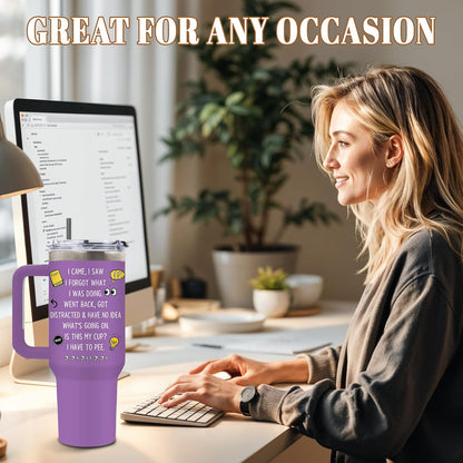 Funny Skull Tumbler 40oz, Insulated Funny Witchy Gifts for Women | Audacity Cup, Skeleton Unicorn Tumbler Leakproof, Gothic Skeleton Water Bottle, Aesthetic Gifts for Tarot Lovers, 1 Pack