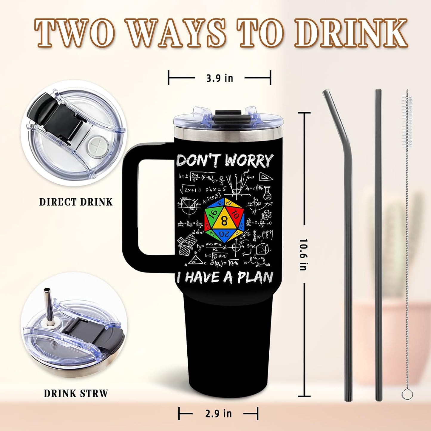 Funny Skull Tumbler 40oz, Insulated Funny Witchy Gifts for Women | Audacity Cup, Skeleton Unicorn Tumbler Leakproof, Gothic Skeleton Water Bottle, Aesthetic Gifts for Tarot Lovers, 1 Pack