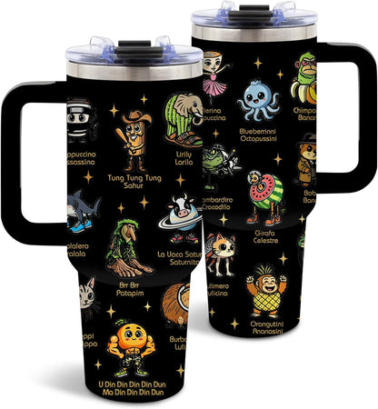 Funny Skull Tumbler 40oz, Insulated Funny Witchy Gifts for Women | Audacity Cup, Skeleton Unicorn Tumbler Leakproof, Gothic Skeleton Water Bottle, Aesthetic Gifts for Tarot Lovers, 1 Pack