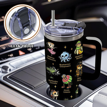 Funny Skull Tumbler 40oz, Insulated Funny Witchy Gifts for Women | Audacity Cup, Skeleton Unicorn Tumbler Leakproof, Gothic Skeleton Water Bottle, Aesthetic Gifts for Tarot Lovers, 1 Pack
