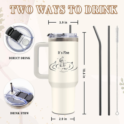 Funny Skull Tumbler 40oz, Insulated Funny Witchy Gifts for Women | Audacity Cup, Skeleton Unicorn Tumbler Leakproof, Gothic Skeleton Water Bottle, Aesthetic Gifts for Tarot Lovers, 1 Pack