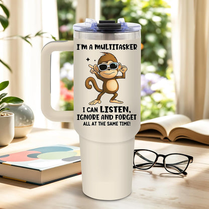 Funny Skull Tumbler 40oz, Insulated Funny Witchy Gifts for Women | Audacity Cup, Skeleton Unicorn Tumbler Leakproof, Gothic Skeleton Water Bottle, Aesthetic Gifts for Tarot Lovers, 1 Pack