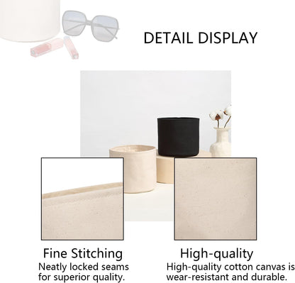 Insert Bag Lined Cosmetic Storage for Tote Organizer Insert Makeup Lightweight and Practical Liner Bag (Beige,Middle)