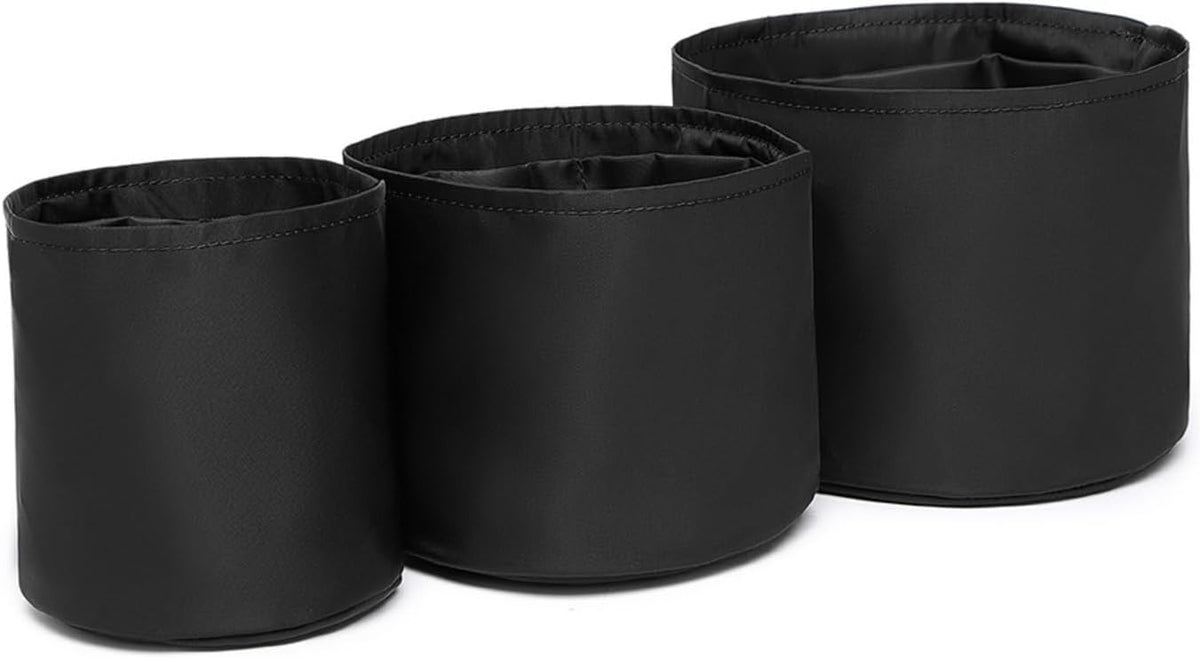 Insert Bag Lined Cosmetic Storage for Tote Organizer Insert Makeup Lightweight and Practical Liner Bag (Beige,Middle)