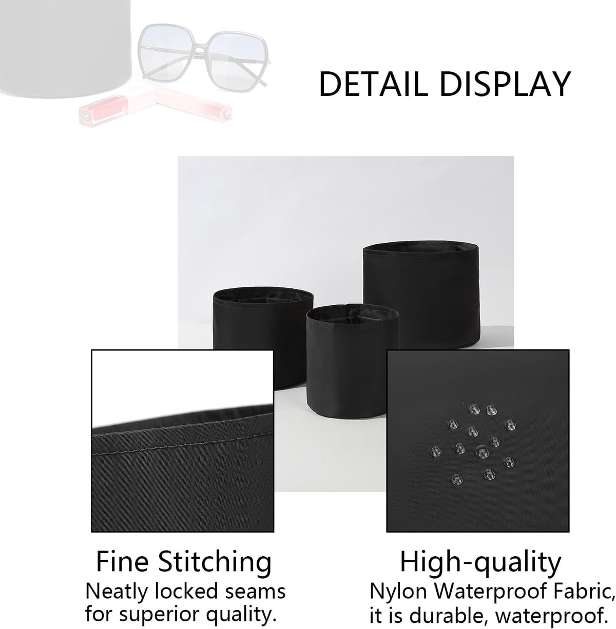 Insert Bag Lined Cosmetic Storage for Tote Organizer Insert Makeup Lightweight and Practical Liner Bag (Beige,Middle)