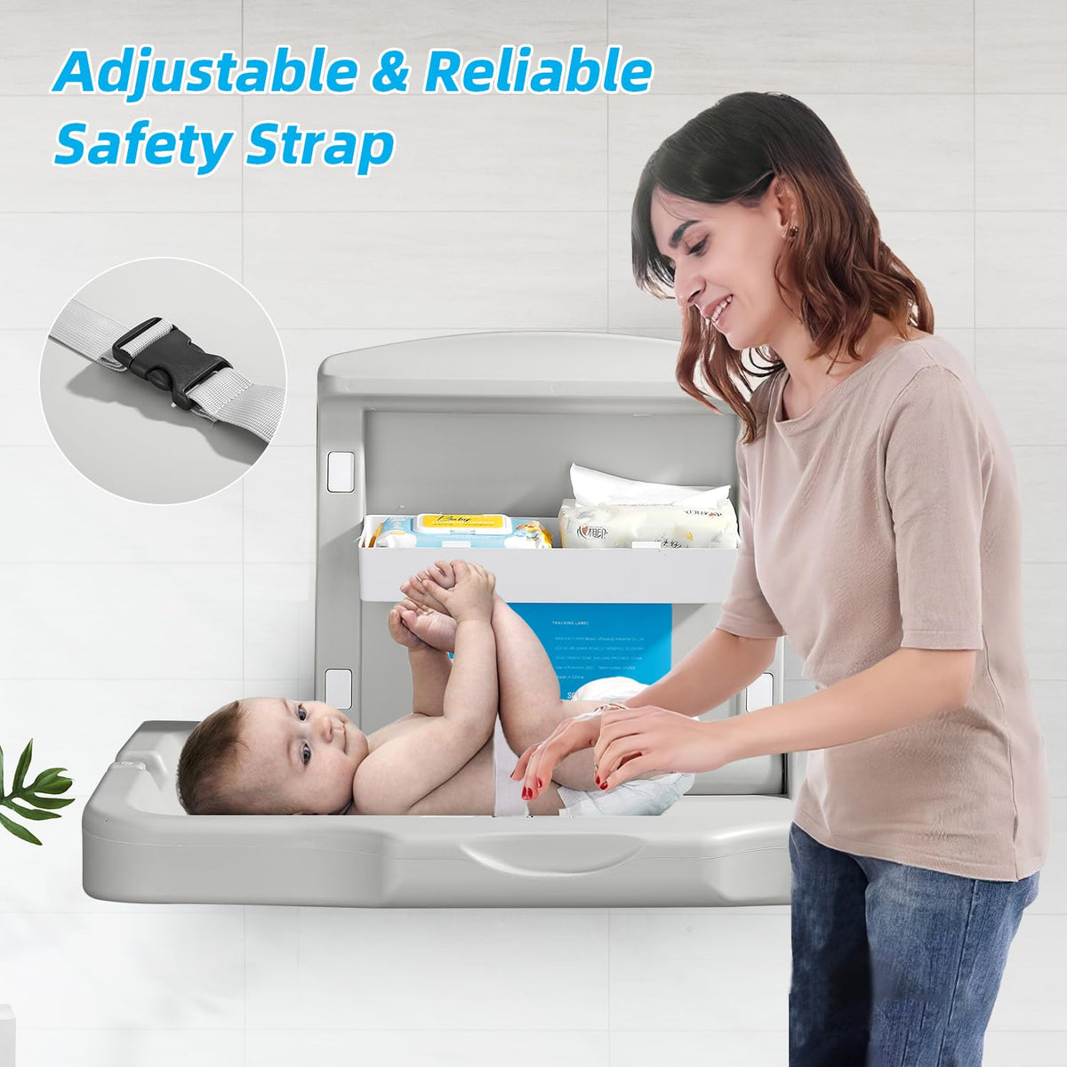 Baby Changing Diaper Station Wall-Mount: Vertical Baby Changing Table