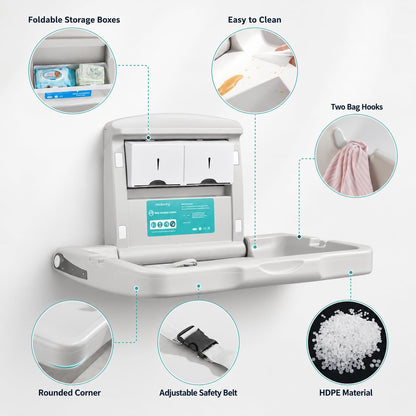 Baby Changing Diaper Station Wall-Mount: Vertical Baby Changing Table