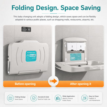 Baby Changing Diaper Station Wall-Mount: Vertical Baby Changing Table