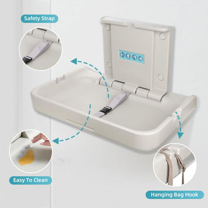Baby Changing Diaper Station Wall-Mount: Vertical Baby Changing Table