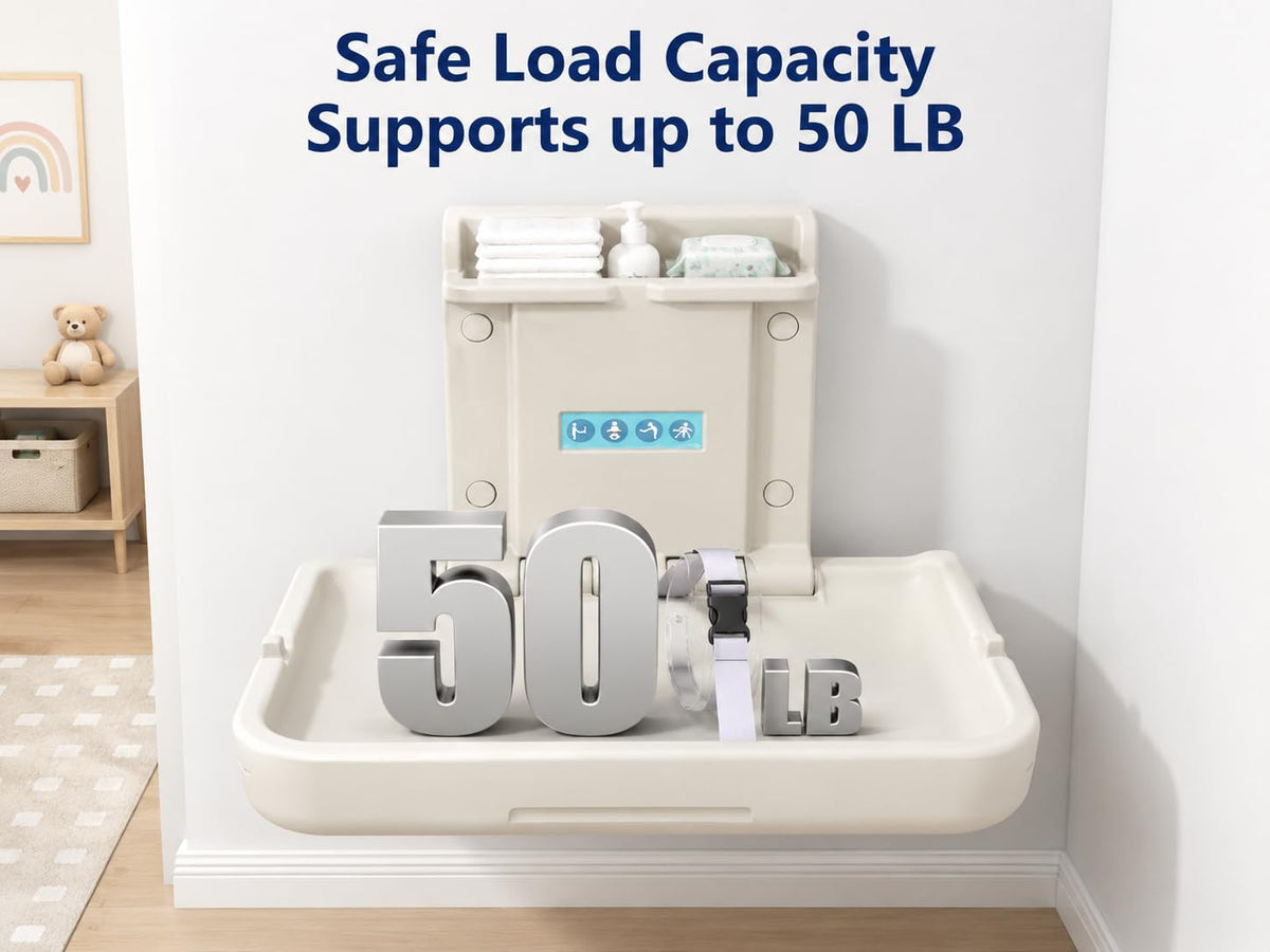 Baby Changing Diaper Station Wall-Mount: Vertical Baby Changing Table