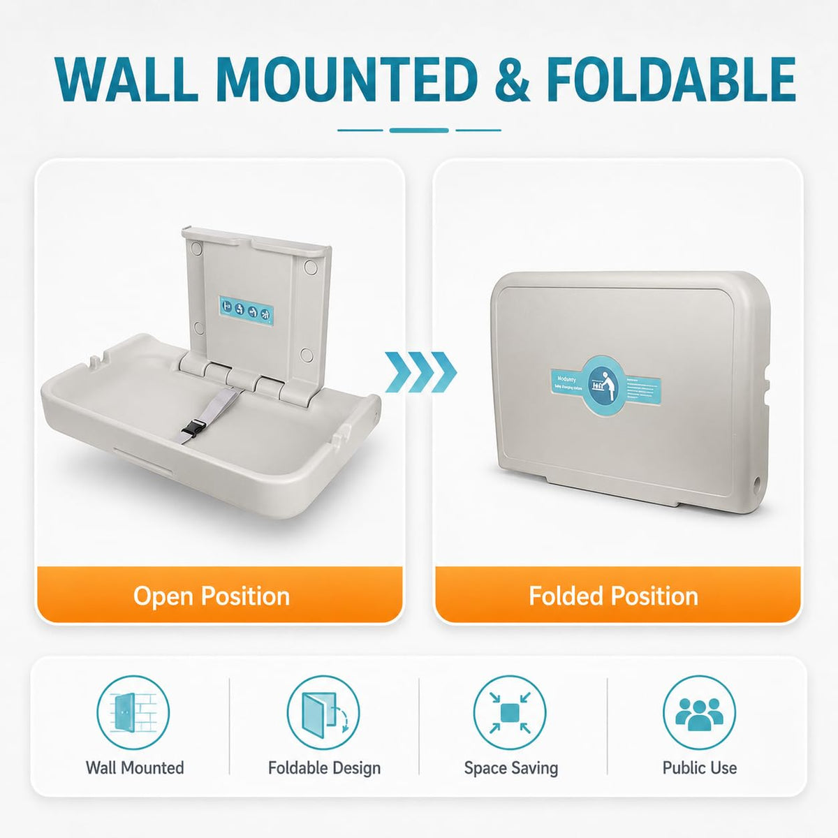 Baby Changing Diaper Station Wall-Mount: Vertical Baby Changing Table