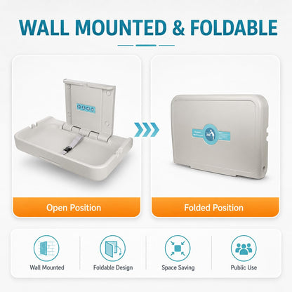 Baby Changing Diaper Station Wall-Mount: Vertical Baby Changing Table