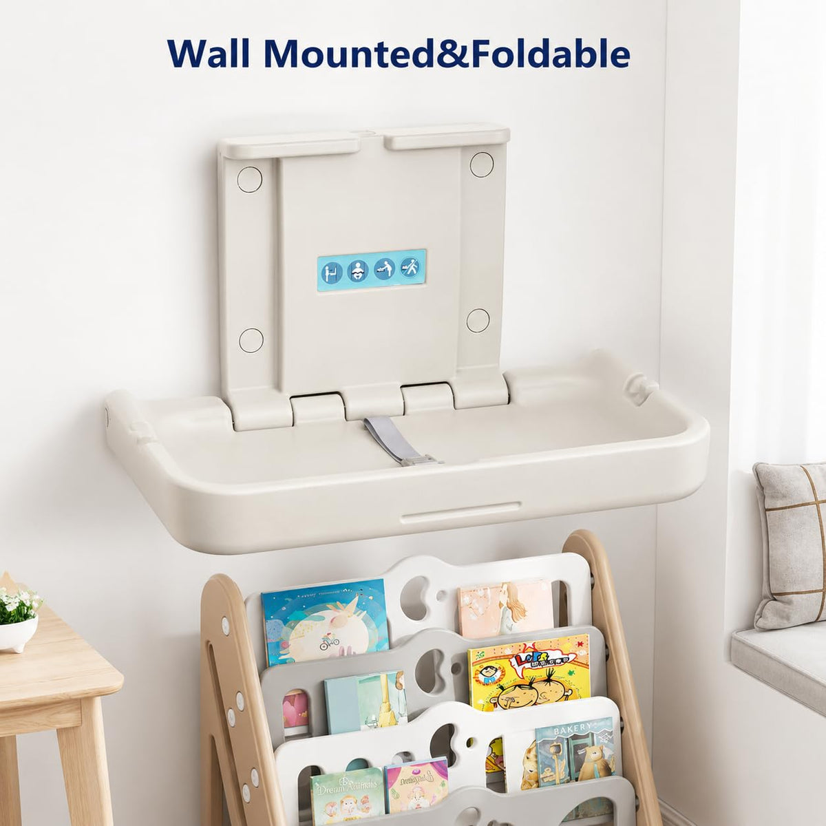 Baby Changing Diaper Station Wall-Mount: Vertical Baby Changing Table