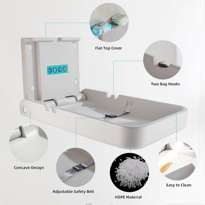 Baby Changing Diaper Station Wall-Mount: Vertical Baby Changing Table