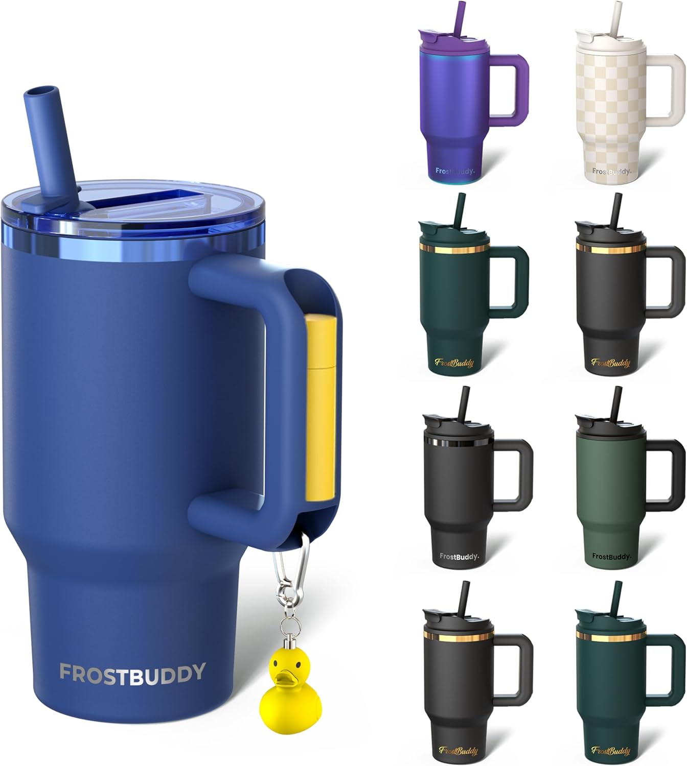 Thicc Buddy 16oz Tumbler - Insulated Stainless Steel (Cinnamon) | Double-wall vacuum insulated | Spill-proof flip lid | 18/8 premium stainless steel | Cup-holder friendly - Colors B