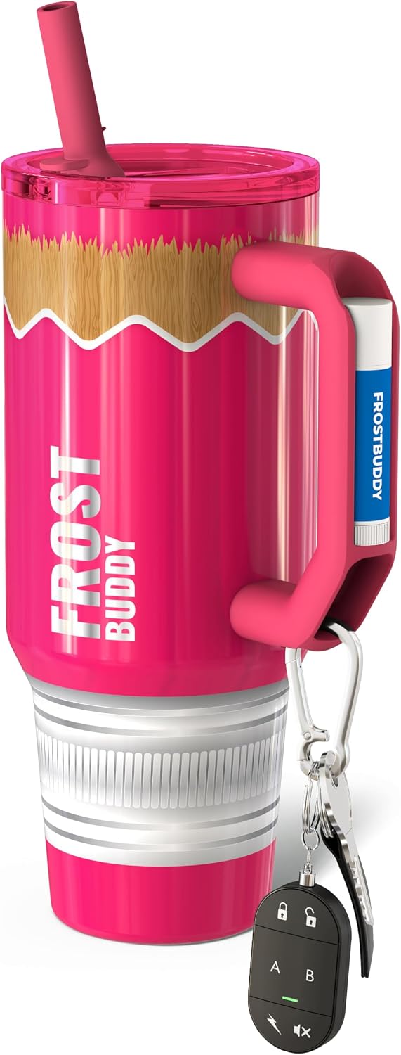 Thicc Buddy 16oz Tumbler - Insulated Stainless Steel (Cinnamon) | Double-wall vacuum insulated | Spill-proof flip lid | 18/8 premium stainless steel | Cup-holder friendly - Colors B