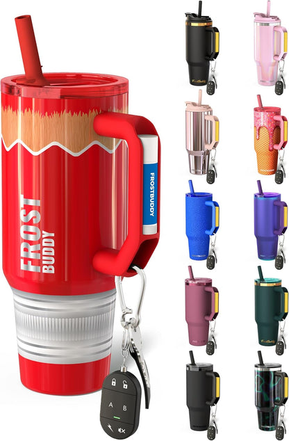 Thicc Buddy 16oz Tumbler - Insulated Stainless Steel (Cinnamon) | Double-wall vacuum insulated | Spill-proof flip lid | 18/8 premium stainless steel | Cup-holder friendly - Colors B
