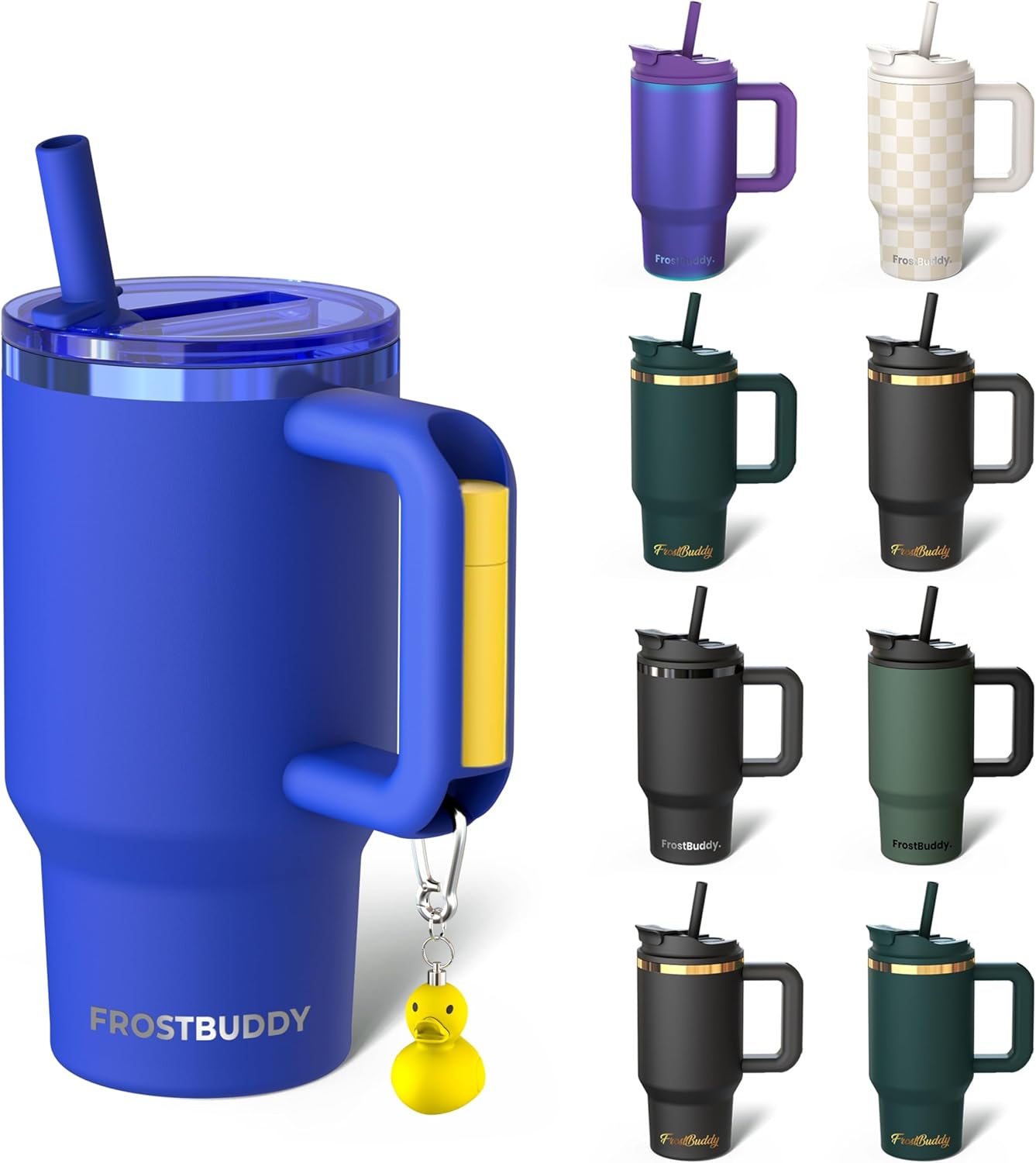 Thicc Buddy 16oz Tumbler - Insulated Stainless Steel (Cinnamon) | Double-wall vacuum insulated | Spill-proof flip lid | 18/8 premium stainless steel | Cup-holder friendly - Colors B