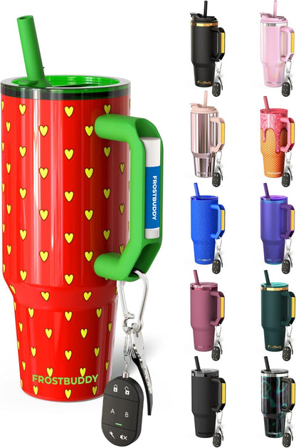 Thicc Buddy 16oz Tumbler - Insulated Stainless Steel (Cinnamon) | Double-wall vacuum insulated | Spill-proof flip lid | 18/8 premium stainless steel | Cup-holder friendly - Colors B